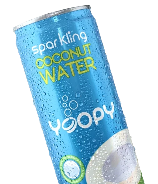 Agua natural de coco gasificado
