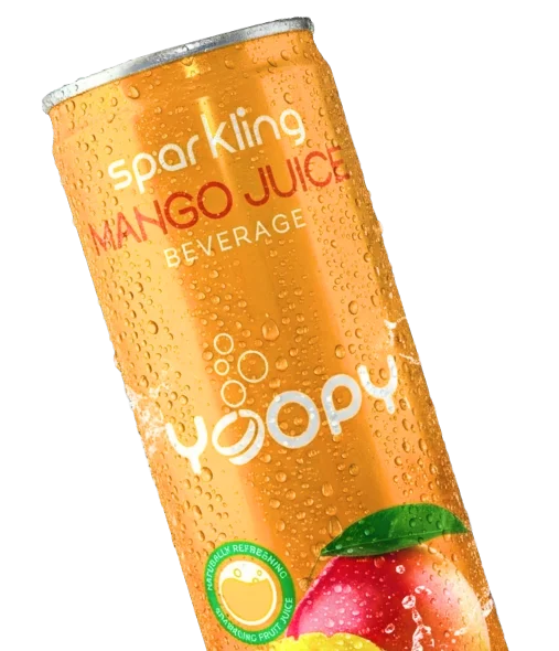 Jugo natural de mango gasificado